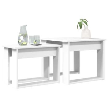 Kaffeetisch Set 2 stk. Weiß 50 x 52 x 42 cm Holzwerkstoff