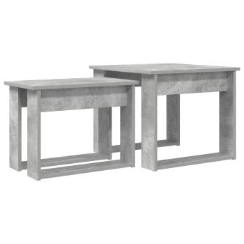 Kaffeetisch Set 2 stk. Beton Grau 50 x 52 x 42 cm Holzwerkstoff