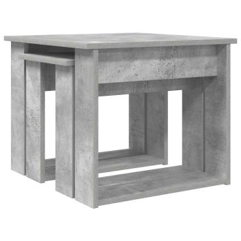 Kaffeetisch Set 2 stk. Beton Grau 50 x 52 x 42 cm Holzwerkstoff