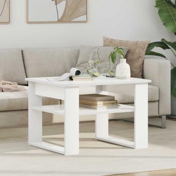 ARDEBO.de - Couchtisch Weiß 64 x 54 x 44 cm Holzwerkstoff
