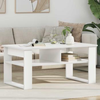 ARDEBO.de - Couchtisch Weiß 96 x 54 x 44 cm Holzwerkstoff