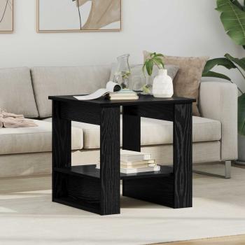 ARDEBO.de - Couchtisch Schwarz Eichen-Optik 51 x 50 x 50 cm Holzwerkstoff