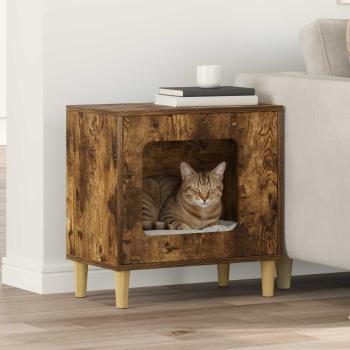 ARDEBO.de - Katzenhaus Räuchereiche 51 x 30 x 52 cm Holzwerkstoff