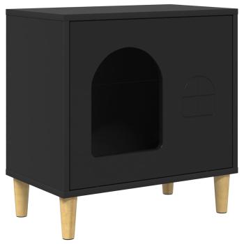 Katzenhaus Schwarz 51 x 30 x 52 cm Holzwerkstoff