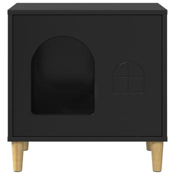 Katzenhaus Schwarz 51 x 30 x 52 cm Holzwerkstoff