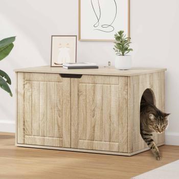 ARDEBO.de - Katzenhaus Sonoma 85 x 55 x 50,5 cm Holzwerkstoff