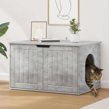 ARDEBO.de - Katzenhaus Beton 85 x 55 x 50,5 cm Holzwerkstoff