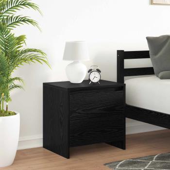 ARDEBO.de - Nachttisch Schwarz Eichen-Optik 45 x 34 x 44,5 cm Holzwerkstoff