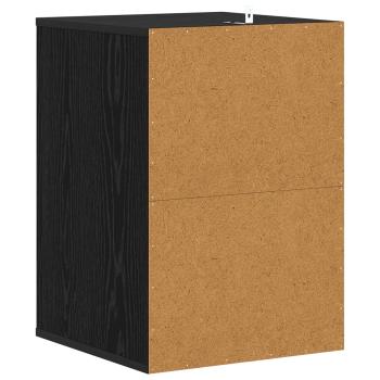 Schubladenschrank 3-Schublade Schwarz Eichen-Optik
