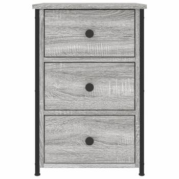 Nachttisch Grau Sonoma 40x36x60 cm Holzwerkstoff