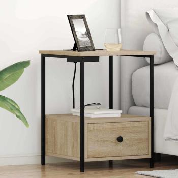 ARDEBO.de - Nachttisch 2 stk. Sonoma-Eiche 42 x 41 x 56 cm Holzwerkstoff