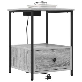 Nachttisch Graues Sonoma 42 x 41 x 56 cm Holzwerkstoff