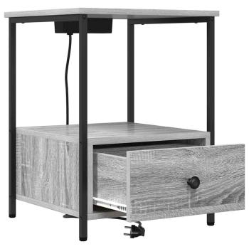 Nachttisch Graues Sonoma 42 x 41 x 56 cm Holzwerkstoff