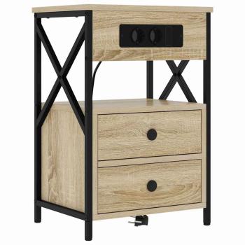Nachttisch 2 stk. Sonoma-Eiche 40 x 31 x 60 cm Holzwerkstoff