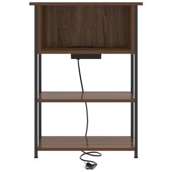 Nachttisch Braun Eichen-Optik 55 x 31 x 76 cm Holzwerkstoff