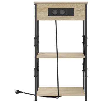 Nachttisch mit Regal Sonoma-Eiche 41 x 31 x 76 cm Holzwerkstoff