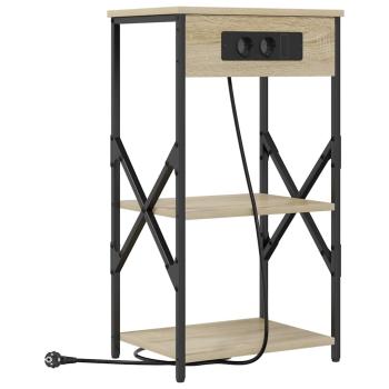 Nachttisch 2 Stk. Sonoma-Eiche 41 x 31 x 76 cm Holzwerkstoff