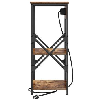 Nachttisch mit Regal 2 stk. Geräucherte Eiche 41 x 31 x 76 cm