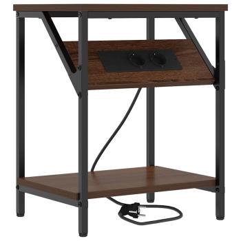 Nachttisch 2 stk. Braun Eichen-Optik 38 x 30 x 48 cm