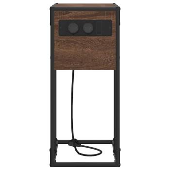 Nachttisch Braun Eichen-Optik 41,5 x 26 x 60,5 cm Holzwerkstoff