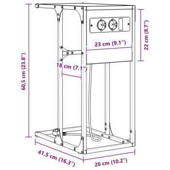 Nachttisch Braun Eichen-Optik 41,5 x 26 x 60,5 cm Holzwerkstoff