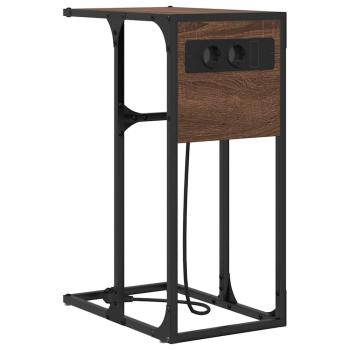 Nachttisch Braun Eichen-Optik 41,5 x 26 x 60,5 cm Holzwerkstoff
