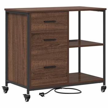 Schrank mit Ladestation 76 x 41 x 72 cm Holzwerkstoff