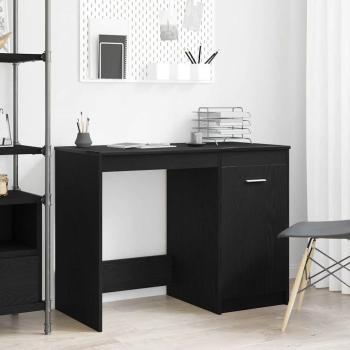 ARDEBO.de - Schreibtisch Schwarz Eichen-Optik 100 x 50 x 76 cm