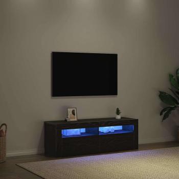 TV-Schränk 120 x 35 x 40 cm Schwarz Eichen-Optik Holzwerkstoff