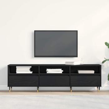 TV-Schränk 150 x 30 x 44,5 cm Schwarz Eichen-Optik