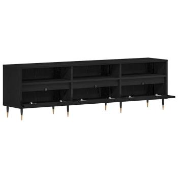 TV-Schränk 150 x 30 x 44,5 cm Schwarz Eichen-Optik