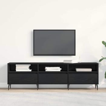 ARDEBO.de - TV-Schränk 150 x 30 x 44,5 cm Schwarz Eichen-Optik