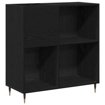 Schallplattenschrank Schwarz Eichen-Optik 85 x 38 x 89 cm