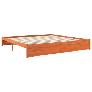 Bettrahmen Wachsbraun 200 x 200 cm Massivholz Kiefer