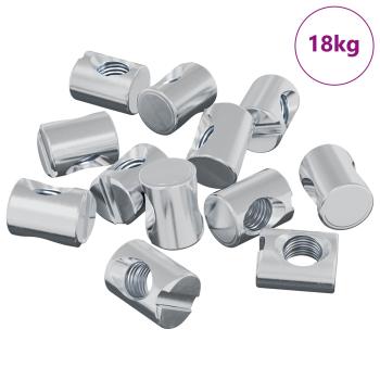 Zylindermuttern 3462 stk. Silber M6 x 13 mm Metall