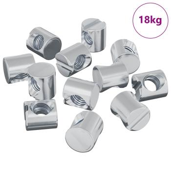 Zylindermuttern 4500 stk. Silber M6 x 12 mm Metall
