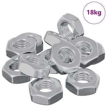 Sechskantmutter 3600 stk. Silber Metall