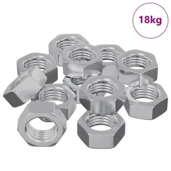 Sechskantmutter 9000 stk. Silber Metall