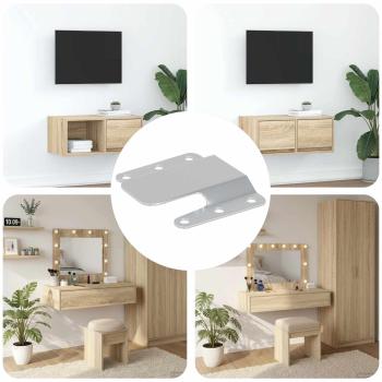 ARDEBO.de - Flush-Montagehalterung 419 Silber 75 x 66 x 1,4 mm Stahl