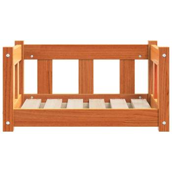 Hundebett 55 x 45 x 28 cm Massives Kiefernholz Wachsbraun