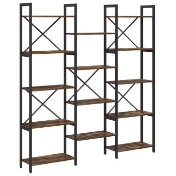 Bücherregal 156 x 25 x 167 cm Holzwerkstoff Räuchereiche