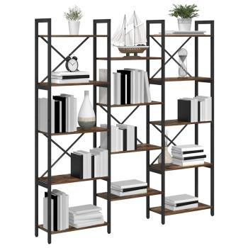 Bücherregal 156 x 25 x 167 cm Holzwerkstoff Räuchereiche