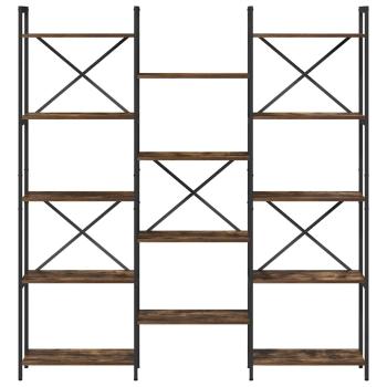 Bücherregal 156 x 25 x 167 cm Holzwerkstoff Räuchereiche