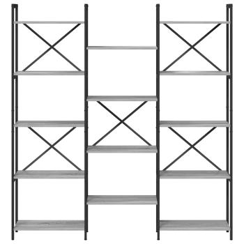 Bücherregal 156 x 25 x 167 cm Holzwerkstoff Grau Sonoma