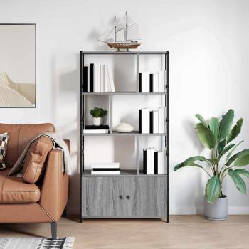 ARDEBO.de - Bücherregal 80 x 30 x 155,5 cm Holzwerkstoff Grau Sonoma