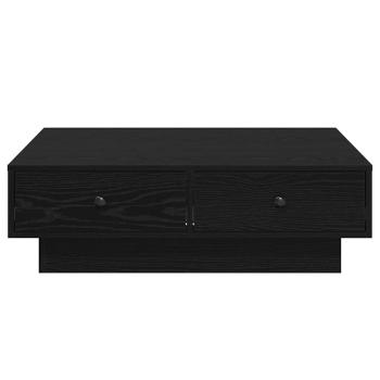 Couchtisch Schwarz Eichen-Optik 90 x 90 x 28 cm Holzwerkstoff