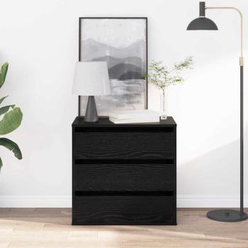 ARDEBO.de - Schubladenschrank 3-Schublade Schwarz 61 x 41 x 58 cm