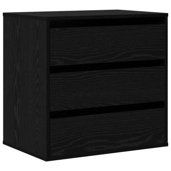 Schubladenschrank 3-Schublade Schwarz 61 x 41 x 58 cm
