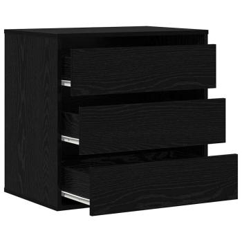 Schubladenschrank 3-Schublade Schwarz 61 x 41 x 58 cm