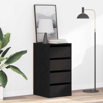 ARDEBO.de - Schubladenschrank 3-Schublade Schwarz 40 x 41 x 76 cm